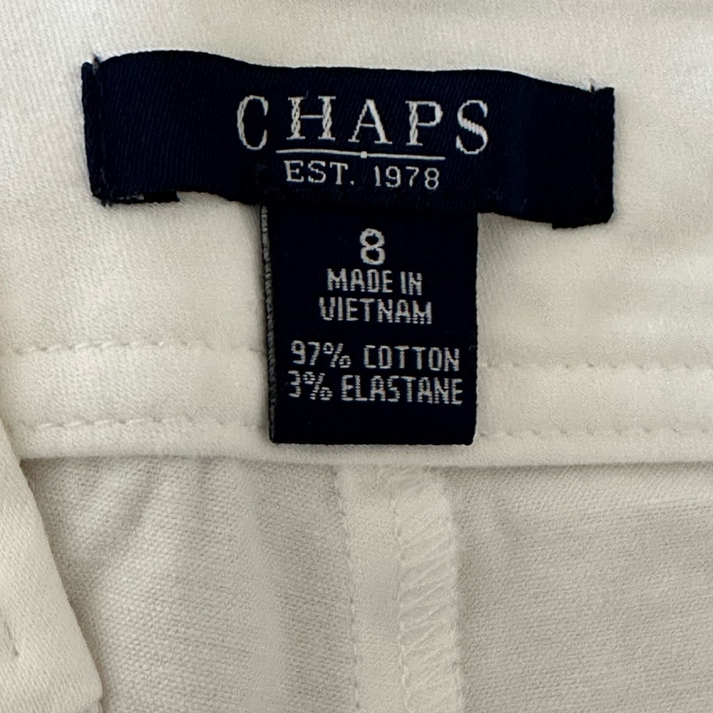 NWOT Chaps Women's White Shorts Cotton Blend, Sz 8. - Picture 6 of 8